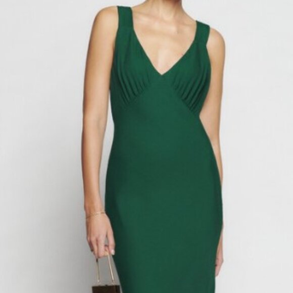 Reformation Beauden Dress - Green - Picture 3 of 7